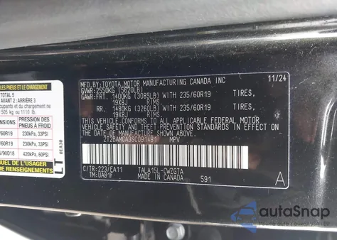 2025 Lexus Rx 350 Premium из США, поврежденный, VIN 2T2BAMCA3SC091481